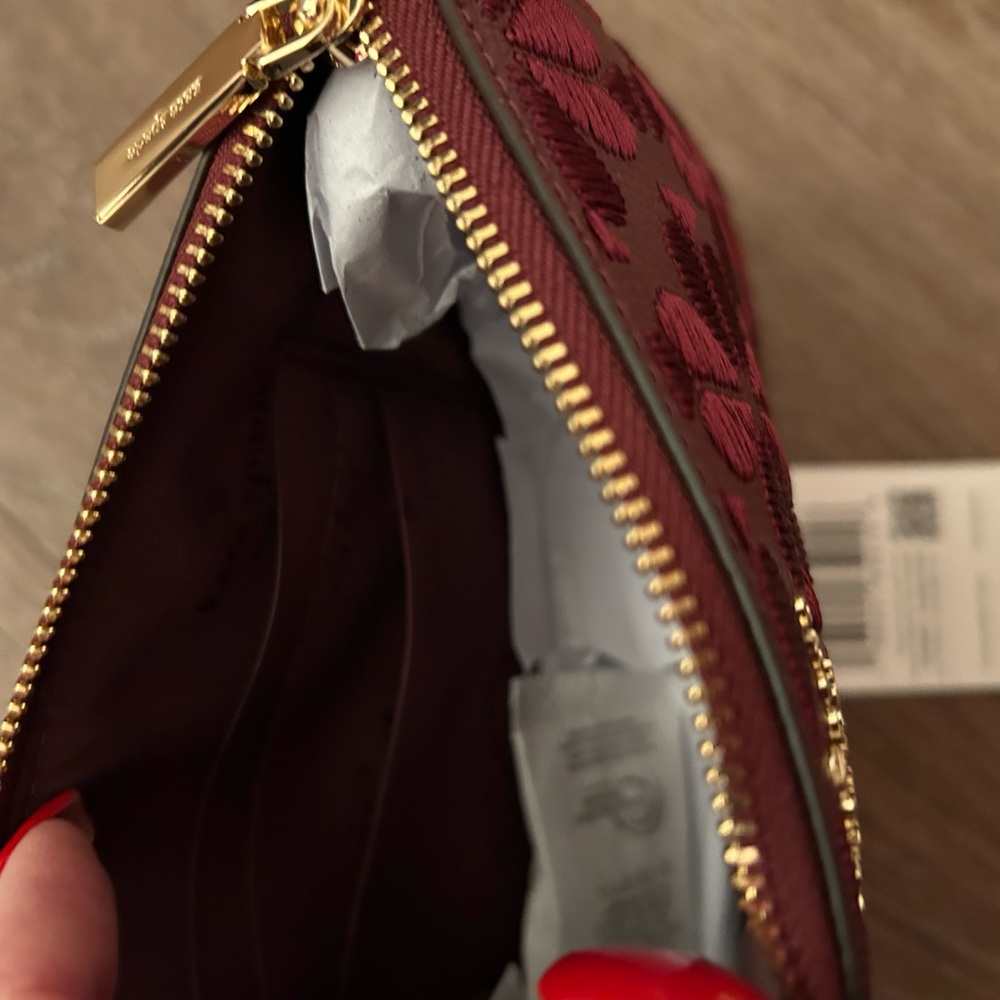 NWT Kate Spade Red Floral Wristlet - Picture 5 of 8